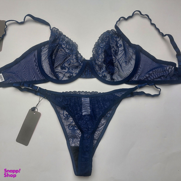 ست سوتین و شورت زنانه برتا کد 2020NY رنگ سرمه ای