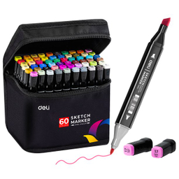 ماژیک دوسر 60 رنگ دلی مدل Sketch Markers