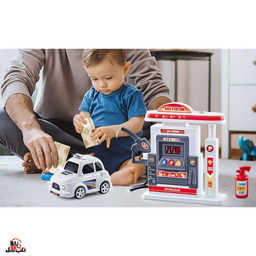 ست اسباب بازی ناب سل مدل جایگاه پمپ بنزین شارژی همراه با ماشین دودزا GAS STATION SET