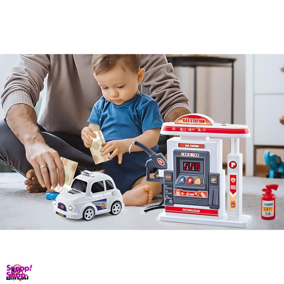 ست اسباب بازی ناب سل مدل جایگاه پمپ بنزین شارژی همراه با ماشین دودزا GAS STATION SET