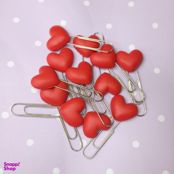 گیره کاغذ مدل قلب بزرگ کد 1 بسته 12 عددی