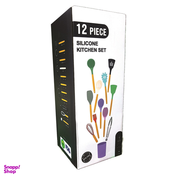 سرویس کفگیر و ملاقه 12 پارچه مدل کیچن ست silicone