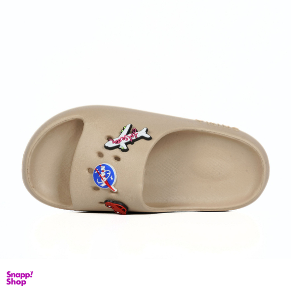 دمپایی زنانه شیما مدل travel رنگ کرم