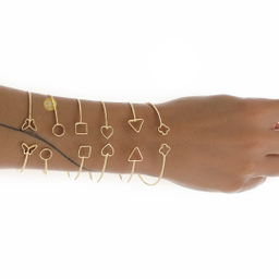 دستبند طلا 18 عیار زنانه میو گلد طرح مربع کد BA235