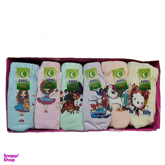 شورت نخی دخترانه کد Sh5 مجموعه 6 عددی