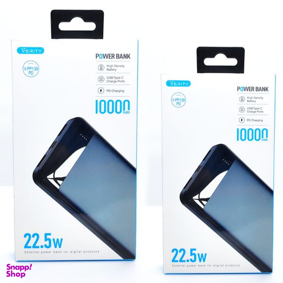 پاوربانک وریتی مدل V-PP139-22PD ظرفیت 10000 میلی آمپرساعت