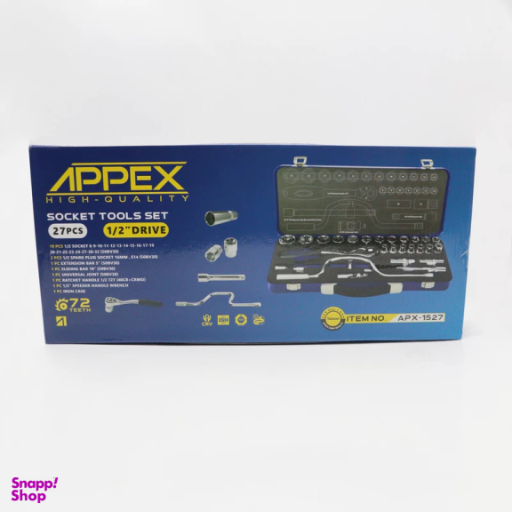 آچار بکس اپکس مدل YP-1/2DRIVE-APX-1527 مجموعه 27 عددی