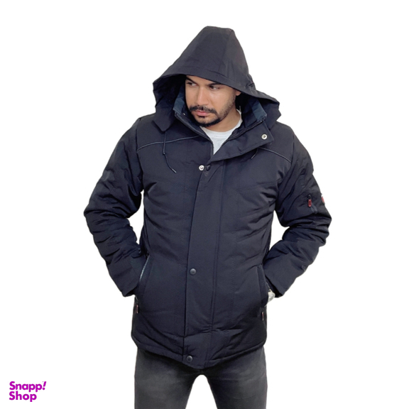 کاپشن مردانه دیورسو مدل کلاهدار ضد آب کد 80 رنگ مشکی