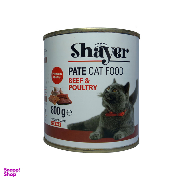 کنسرو گربه شایر با طعم گوشت و ماکیان وزن 800 گرم