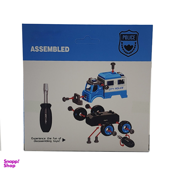 ساختنی ناب سل مدل ماشین بازی پلیس شهری به همراه پیچ گوشتی