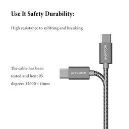 کابل تبدیل USB به USB-C کلومن مدل Kd-P19 مجموعه 4 عددی