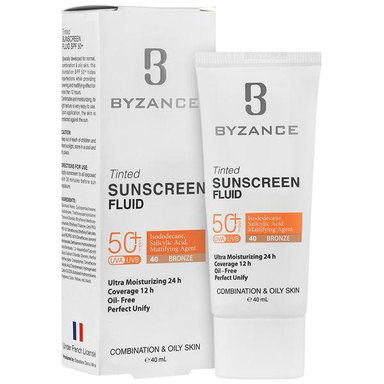 کرم ضد آفتاب بیزانس مدل +SPF50 شماره 40 رنگ برنز حجم 40 میلی لیتر