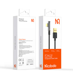 کابل تبدیل USB به USB-C مک دودو مدل CA-3381 90Transparent طول 1.8 متر