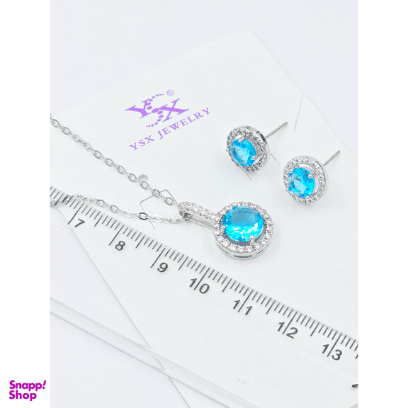 نیم ست زیور زنانه وای اس ایکس کریستال سواروسکی طرح جواهر کد JAV7800076