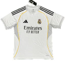 ست تیشرت آستین کوتاه و شلوارک ورزشی مردانه مدل رئال مادرید کد Home 2026 رنگ سفید