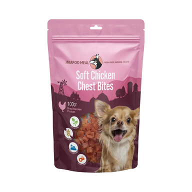 تشویقی سگ هاپومیل مدل Soft Chicken Chest Bites L وزن 100 گرم