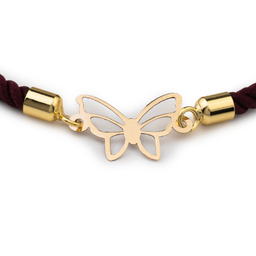 دستبند طلا 18 عیار زنانه داریم طرح پروانه کد M12