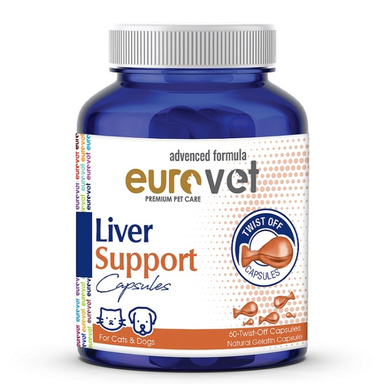 کپسول سگ و گربه یورووت مدل لیورساپورت بسته 60 عددی