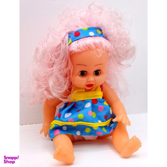 عروسک ناب سل مدل دخترک مو فرفری سایز 30 سانتی متر