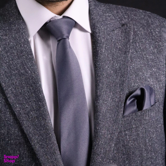 ست کراوات و دستمال جیب مردانه آیکت مدل Basic