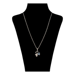 گردنبند نقره زنانه سواروسکی مدل گل سه پر کد 6574119