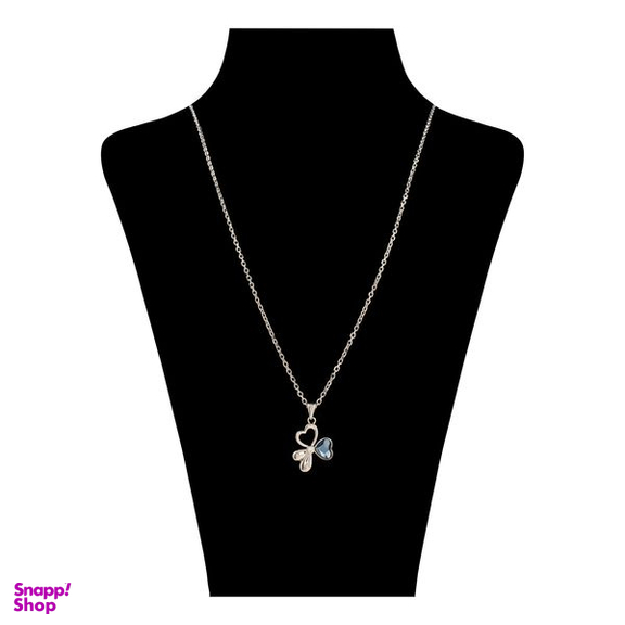 گردنبند نقره زنانه سواروسکی مدل گل سه پر کد 6574119