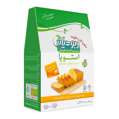پودر شیرین کننده طبیعی و کم کالری استویا ربودیان وزن 210 گرم