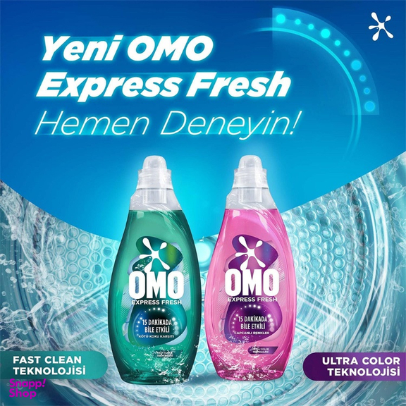 مایع لباسشویی امو مدل Exprees Fresh مناسب لباس های سفید و رنگی حجم 1480 میلی لیتر