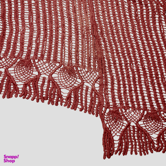 رویه زنانه مدل مکرومه رنگ زرشکی