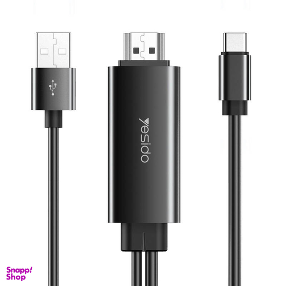 کابل تبدیل USB-C به HDMI / USB یسیدو مدل HM03 طول 1.8 متر