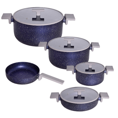 سرویس قابلمه و تابه گرانیتی 9 پارچه پرارین مدل ESTIMA کد 4325