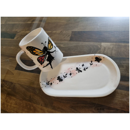 ست ماگ و زیرماگی سرامیکی طرح فرشته