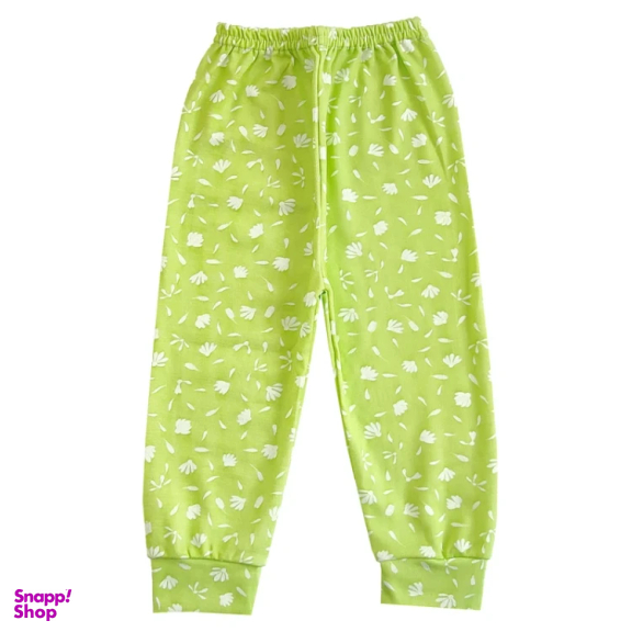 ست تیشرت آستین بلند و شلوار راحتی نوزادی مدل شکوفه کد 4130 رنگ سبز