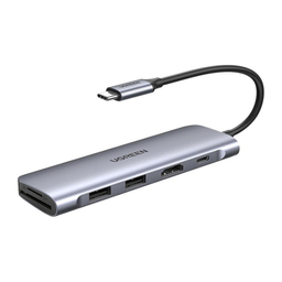 هاب تبدیل 3 پورت Type C به USB 3.0 با یک پورت HDMI و درگاه کارت حافظه یوگرین مدل CM195