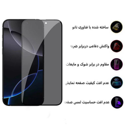 محافظ صفحه نمایش حریم شخصی کی زد دوو مدل Privacy Glass مناسب برای گوشی موبایل اپل iPhone 16 Pro Max