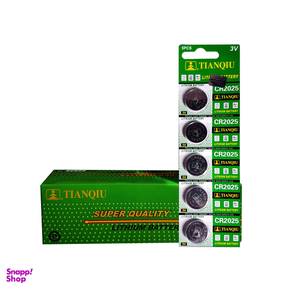 باتری سکه ای تیانکیو مدل CR2025 بسته 100 عددی
