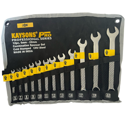 آچار یکسر تخت و یکسر رینگی جاب مدل JB-KAYSOS PRO مجموعه 12 عددی