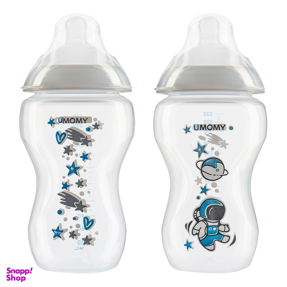 شیشه شیر یومامی مدل Anti Colic گنجایش 330 میلی لیتر بسته 2 عددی