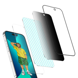 محافظ صفحه نمایش حریم شخصی گرین مدل Silicone Privacy-HD Plus مناسب برای گوشی موبایل اپل iPhone 14 Pro
