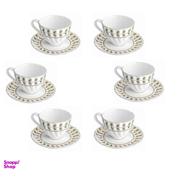 ست فنجان و نعلبکی 12 پارچه گلدکیش طرح رویسا کد GK701108-2