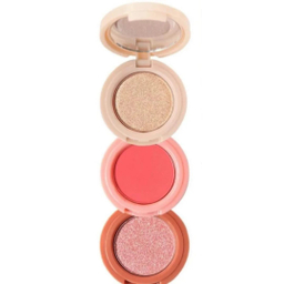 پالت رژ گونه و هایلایتر میس لارا مدل چرخشی شماره 01 مجموعه 3 عددی