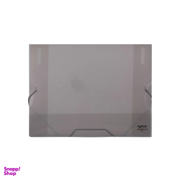 کیف مدارک کش دار باریک پاپکو مدل S501-2 رنگ طوسی