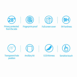 محافظ صفحه نمایش حریم شخصی کی زد دوو مدل Privacy مناسب برای گوشی موبایل اپل iPhone 15 Pro