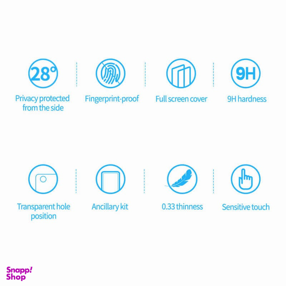 محافظ صفحه نمایش حریم شخصی کی زد دوو مدل Privacy مناسب برای گوشی موبایل اپل iPhone 15 Pro