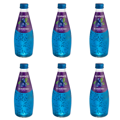 آبمیوه تخم شربتی بلوبری باستلو حجم 300 میلی لیتر بسته 6 عددی