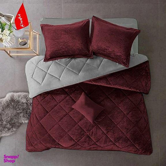 سرویس روتختی دو نفره 7 تکه نوپه هوم کد M37 به همراه روبالشی طرح دار