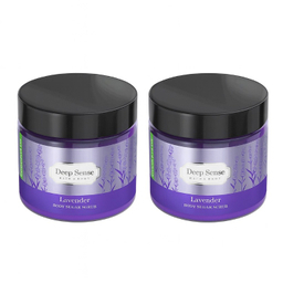 اسکراب بدن دیپ سنس مدل لوندر حجم 400 میلی‌ لیتر مجموعه 2 عددی