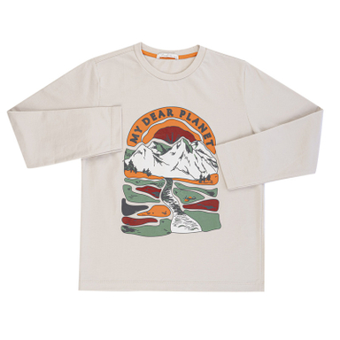 تیشرت آستین بلند پسرانه فیورلا مدل MY DEAR PLANET کد 44540