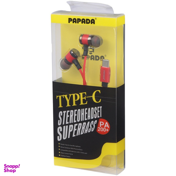 هندزفری باسیم پاپادا مدل Type-C PA200 Plus طول 1.2 متر