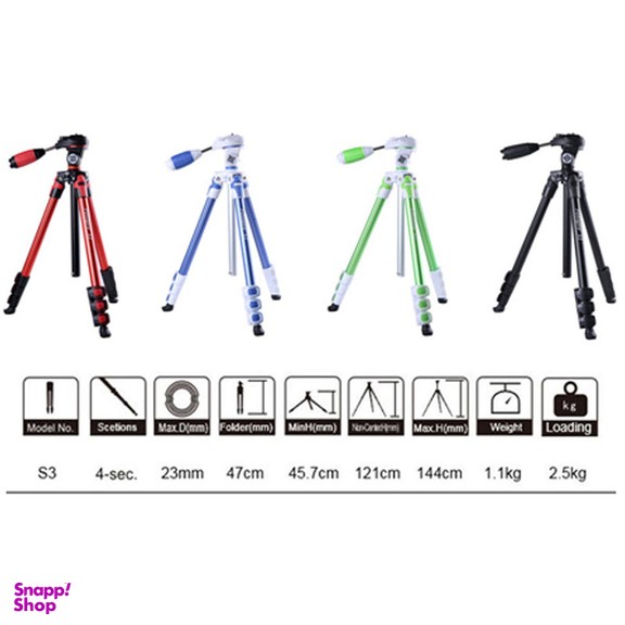 سه پایه دوربین فوتو پرو مدل S3